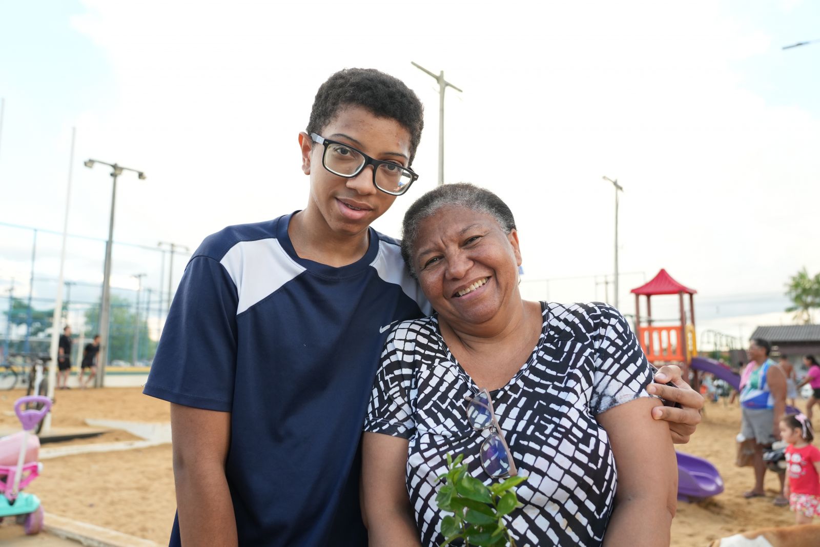  Marlúcia participou da programação ao lado do filho Denzel